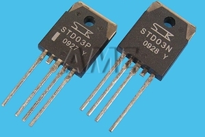 Tranzistor  STD03N + STD03P pár pro NF výkonové zesilovače NPN + PNP darl. 160V 15A 160W 