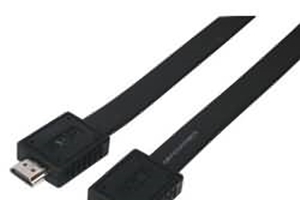 Kabel HDMI/HDMI 19pin v-1.2 2,5m plochý