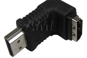 Redukce HDMI/HDMI-spojka zahnutá 19pin samice/19pin samec 