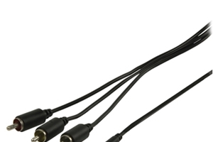 Kabel redukce - černý (EDC 3.5mm jack 4 polový / 3xCINCH 2xAudio+Video  