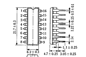 IO AN6203 - řízený zesilovač pro magnetofony